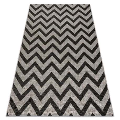 DYWAN SZNURKOWY SIZAL FLOORLUX 20340 silver / black ZYGZAK – miniatura 1
