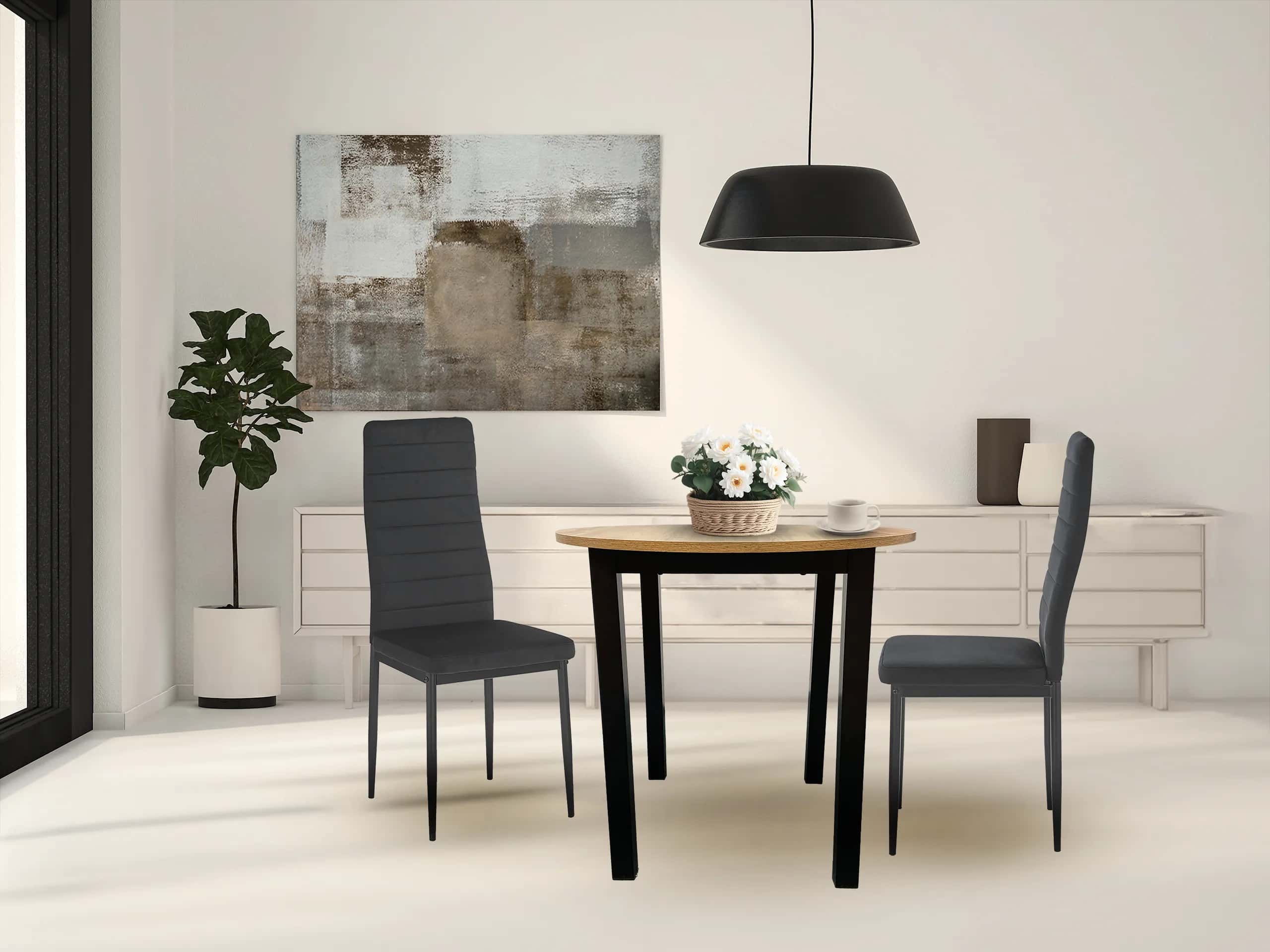 SJ209D Stół Wiktor fi90x76cm Dąb – miniatura 4