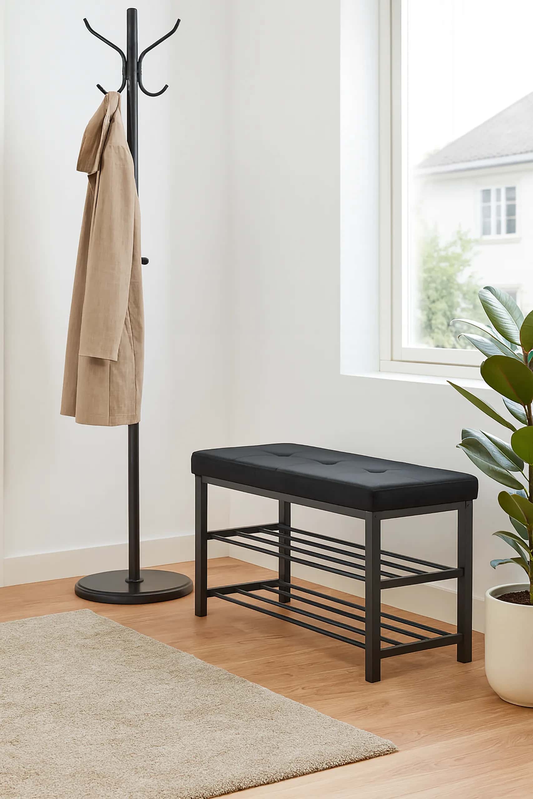 Siedzisko welur ALIDA 79×32×50cm czarny – miniatura 11