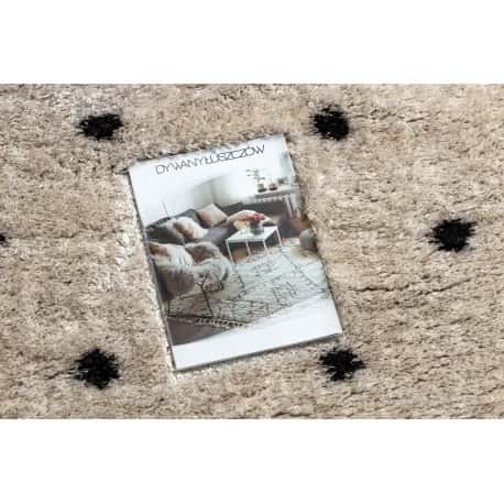 Dywan FLUFFY 2370 shaggy kropki - krem / antracyt – miniatura 2