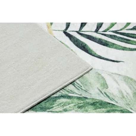 Dywan do prania ANDRE 1168 Liście Monstera, geometryczny antypoślizgowy - biały / zielony – miniatura 5