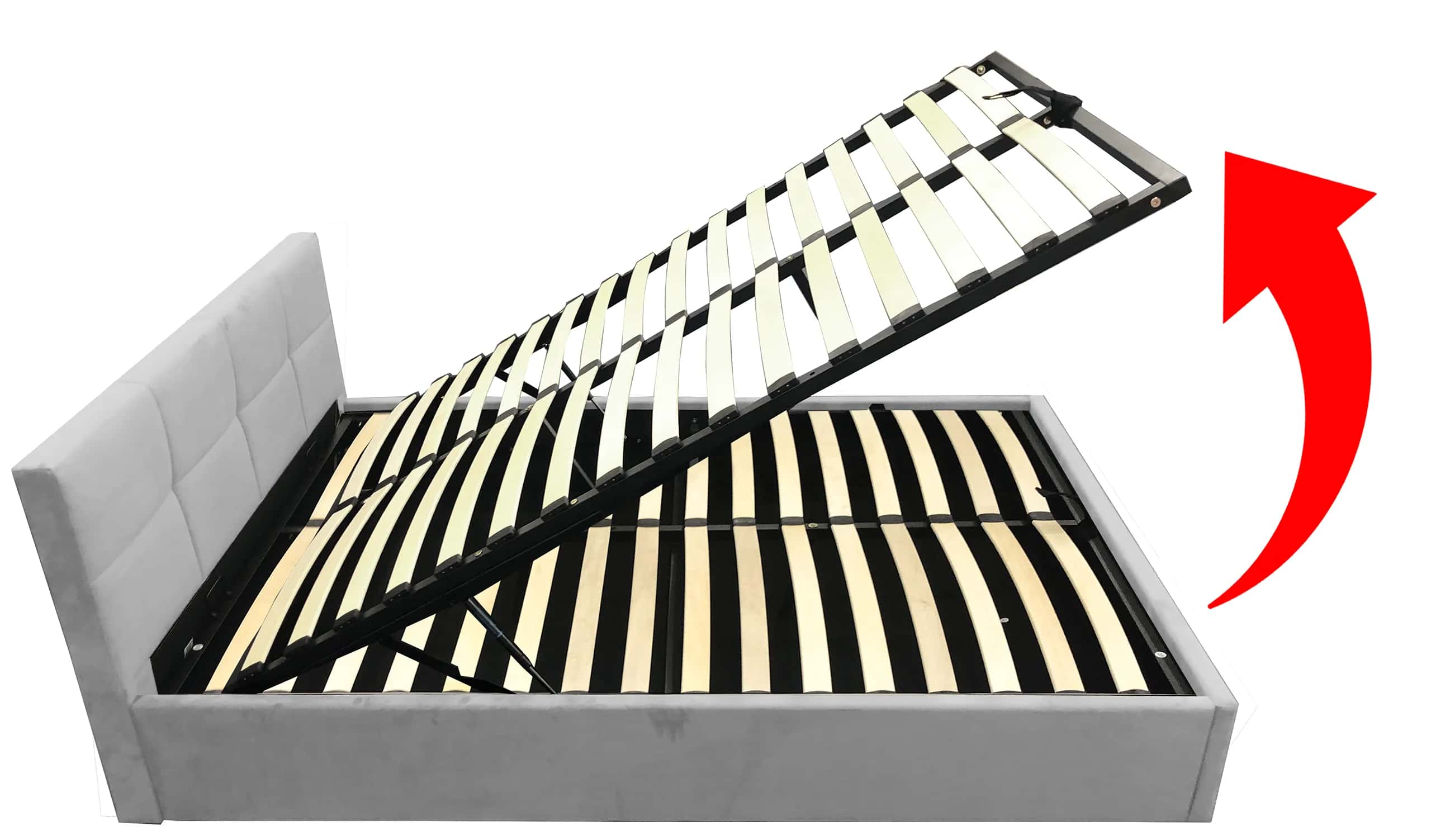 LT103 Łóżko Quadro 160x2x81 szary – miniatura 8