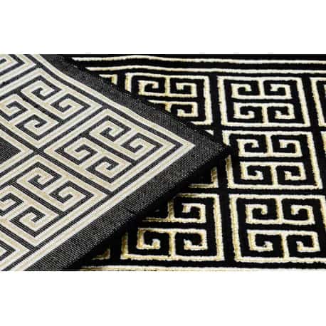 Dywan, Chodnik GLOSS nowoczesny 6776 86 stylowy, ramka, grecki czarny / złoty – miniatura 3