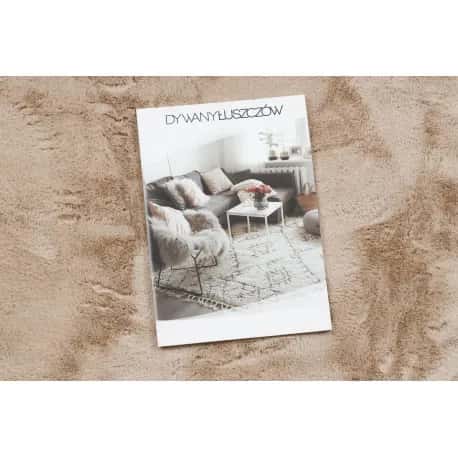 Dywan SHAPE 3105 Serce Shaggy - camel, beż pluszowy, antypoślizgowy, do prania – miniatura 3