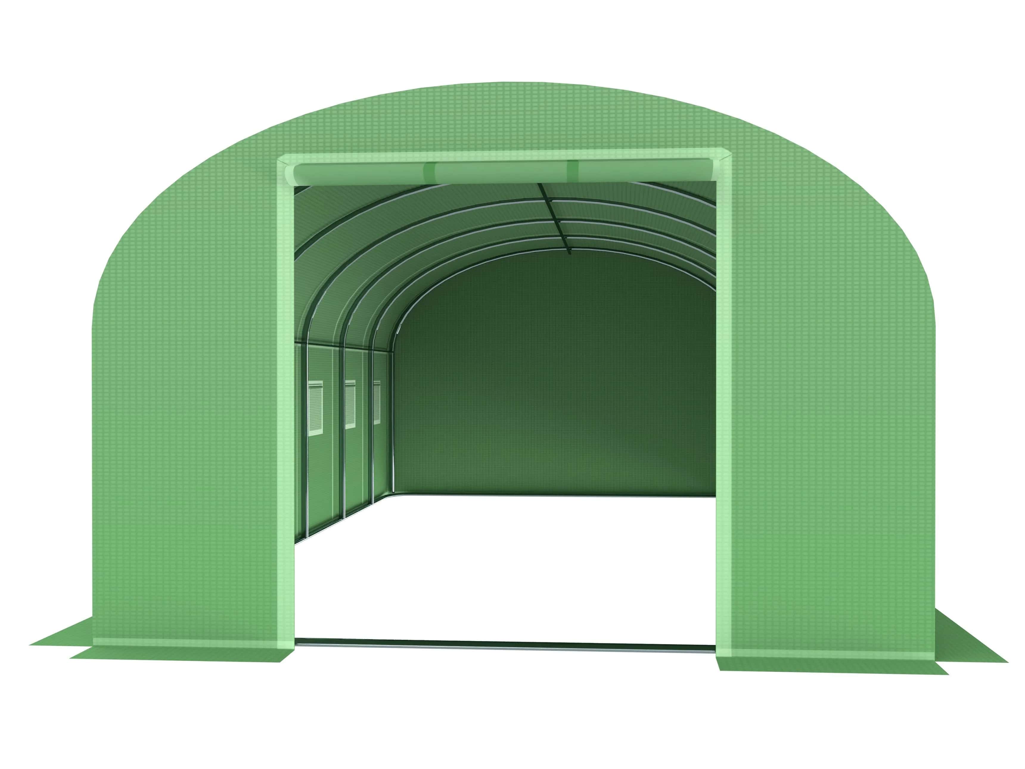 Tunel ogrodowy 600x300x200 z drzwiami zielony 18m2 zielony – miniatura 3