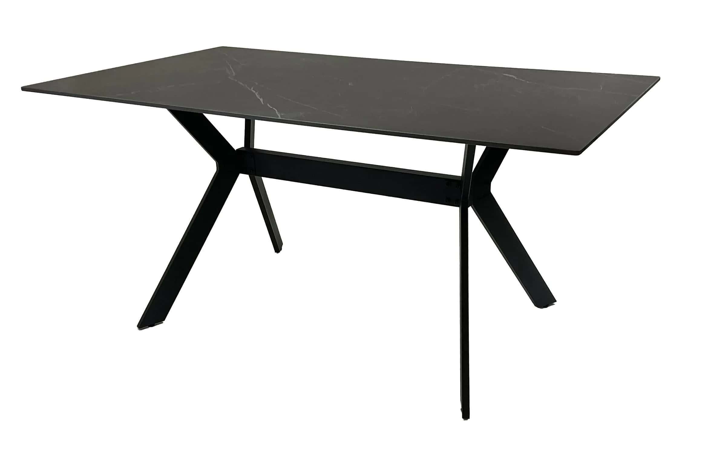 Stół do jadalni loft marmur/stal MAX 160x90x76 cm – miniatura 1