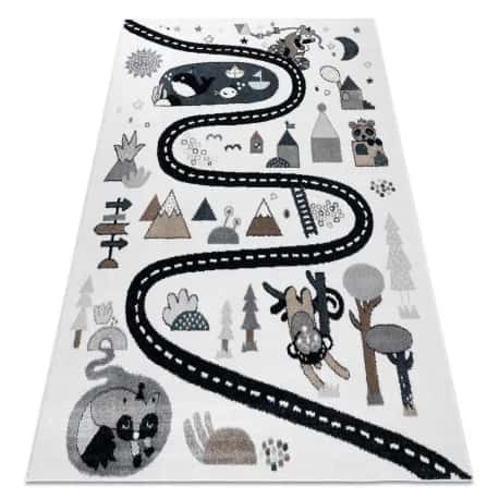Dywan FUN Route dla dzieci, ulica, zwierzęta – miniatura 1
