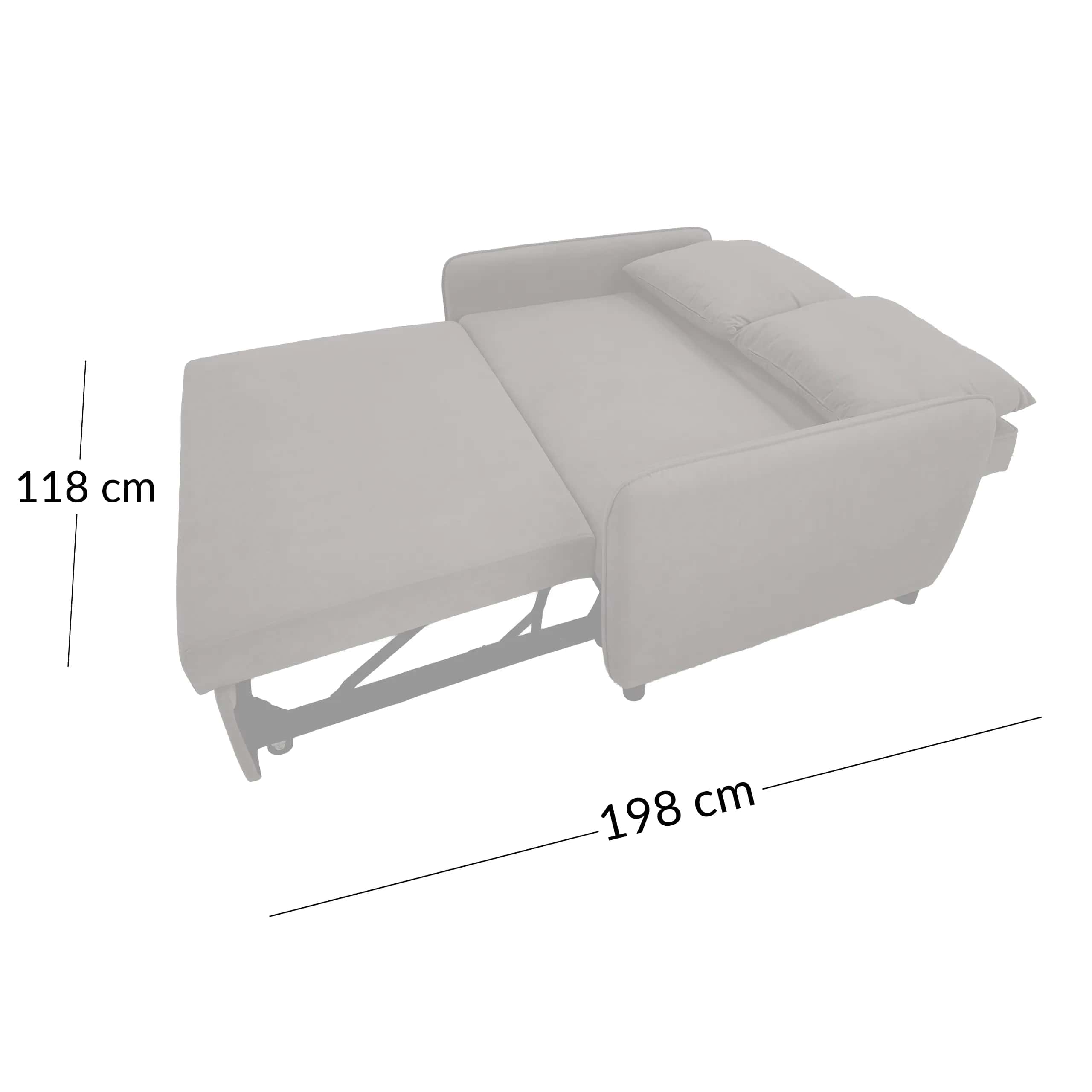 Sofa welur SUSANNE brąz – miniatura 10
