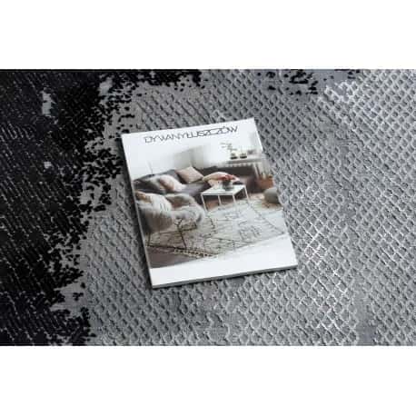 Dywan CORE A004 Ramka, Przecierany - Strukturalny, dwa poziomy runa, czarny / jasnoszary – miniatura 2