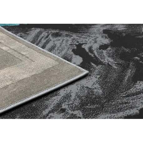 Dywan DE LUXE nowoczesny 619 Ramka - Strukturalny szary / zielony – miniatura 3