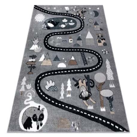Dywan FUN Route dla dzieci, ulica, zwierzęta – miniatura 1