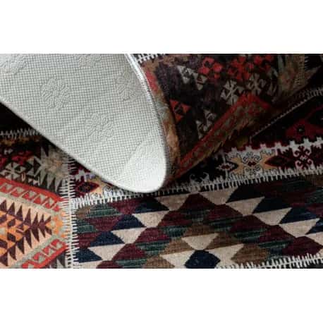 Dywan do prania ANDRE 2305 Orientalny patchwork, antypoślizgowy - bordo / brązowy – miniatura 5