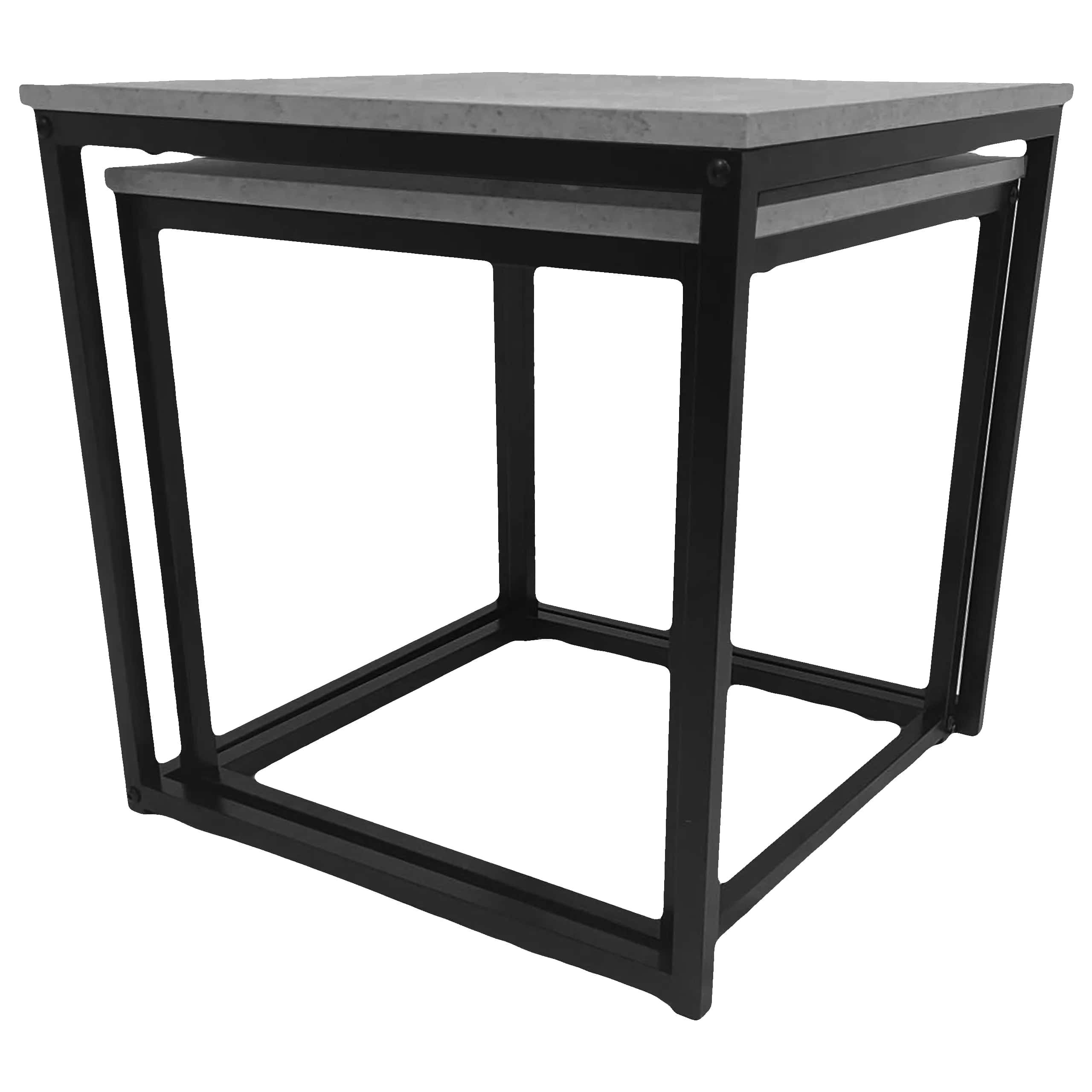 Stolik kawowy kwadratowy 2szt BETON SK101B 50x50,5/45x45,5cm – miniatura 6