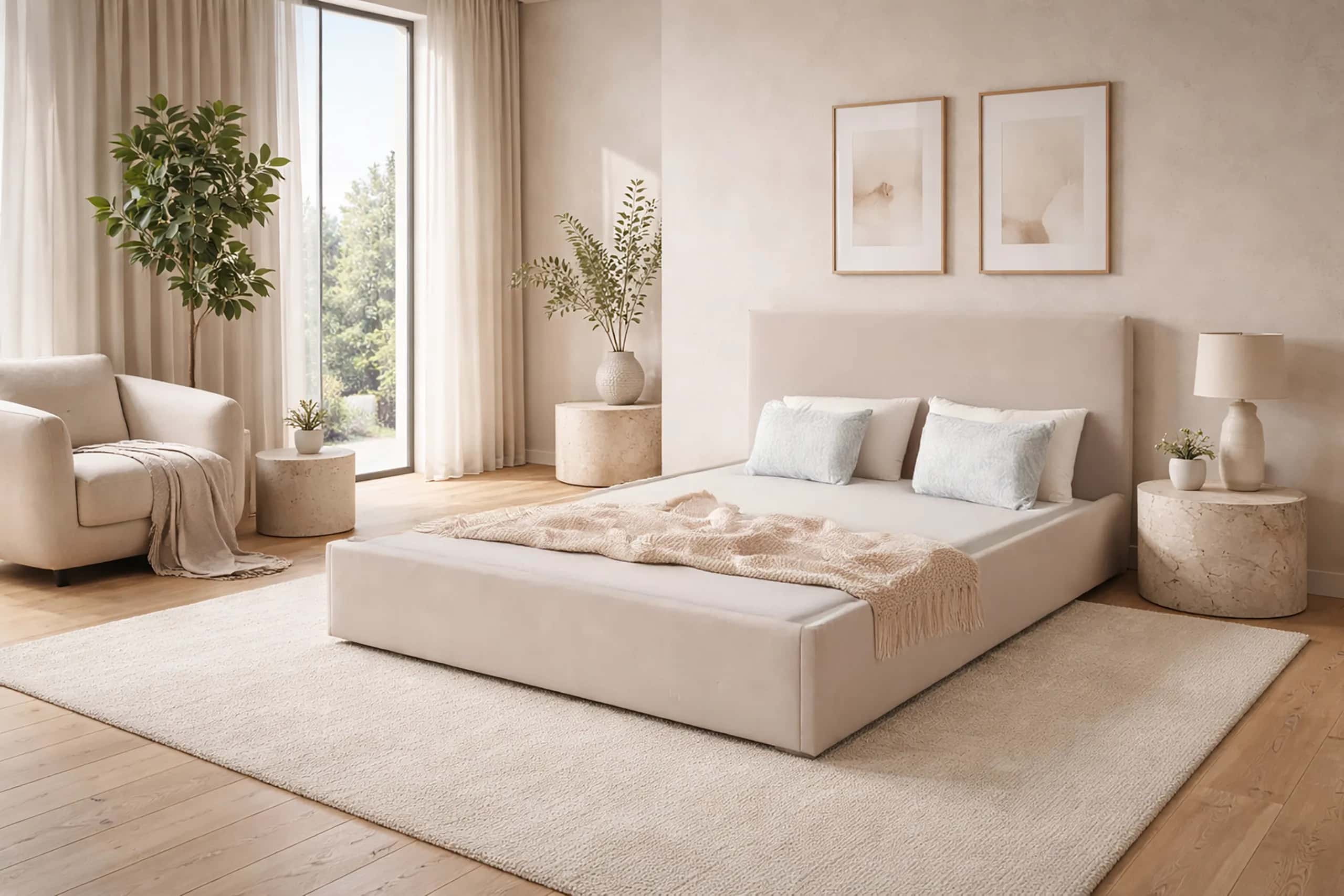 LT101 Łóżko Velio 140x2x115 taupe – miniatura 3