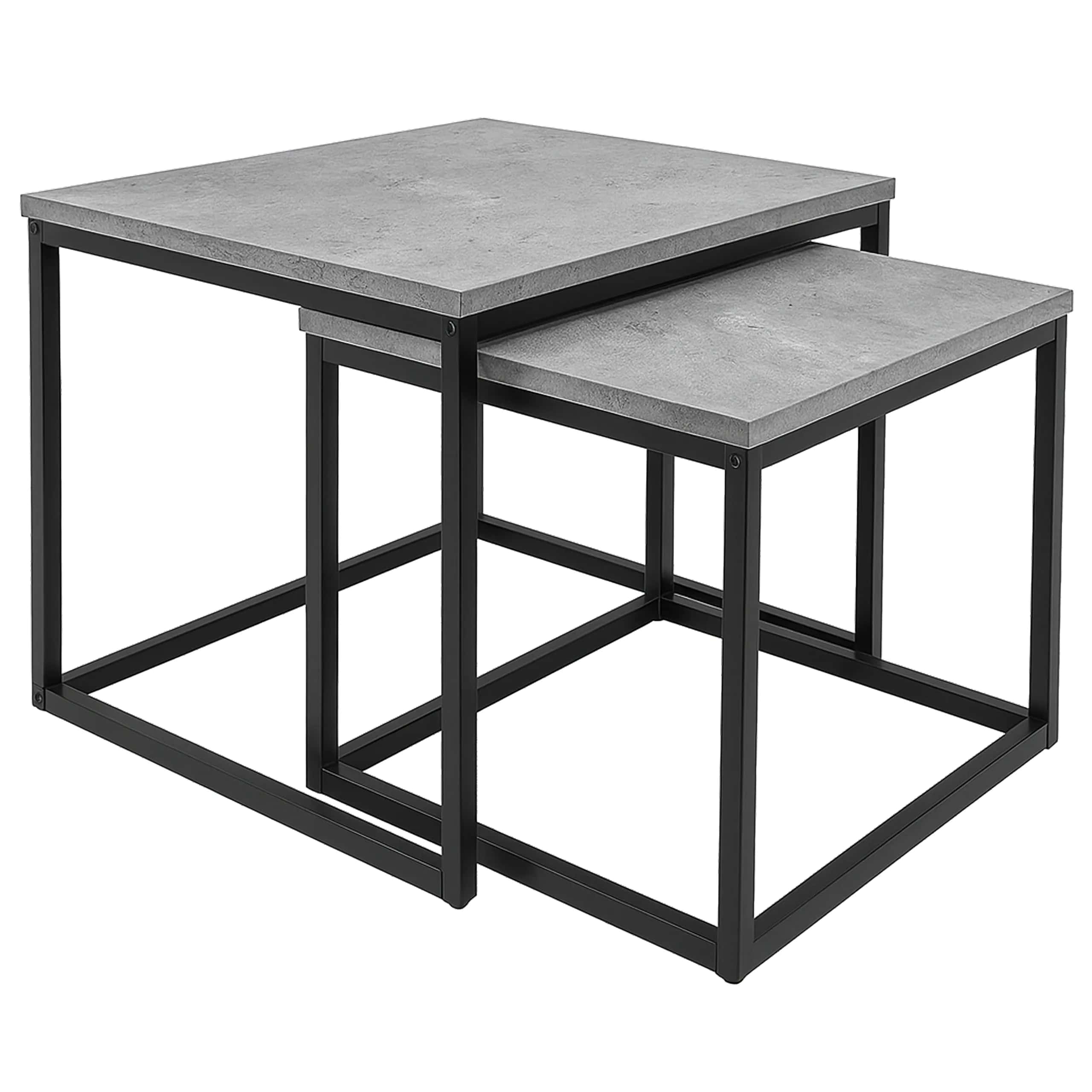 Stolik kawowy kwadratowy 2szt BETON SK101B 50x50,5/45x45,5cm – miniatura 2
