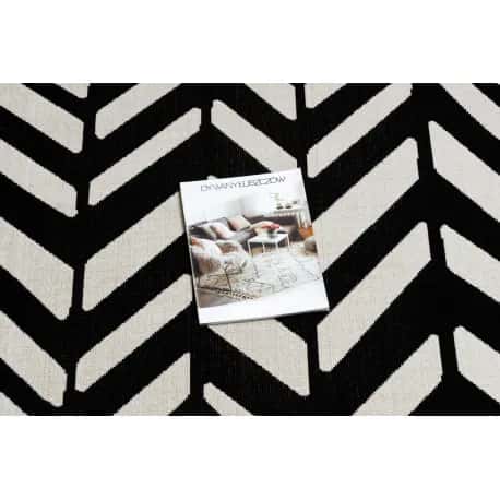 Dywan nowoczesny MUNDO E0571 jodełka, chevron outdoor beż / czarny – miniatura 3