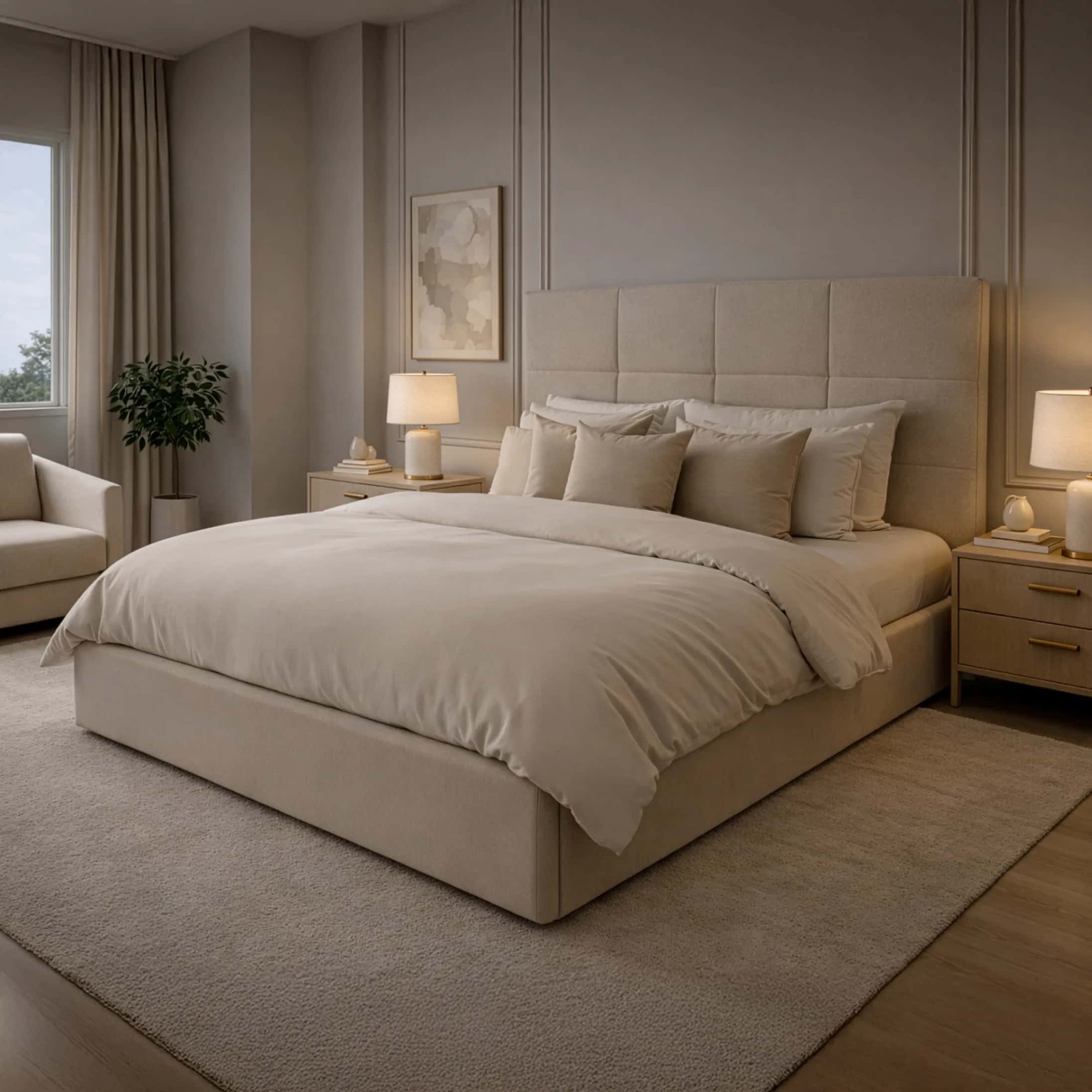 LT103 Łóżko Quadro 160x2x117 taupe – miniatura 4