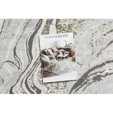Dywan LIRA E1686 Abstrakcja, strukturalny, nowoczesny, glamour - szary / złoty – miniatura 2