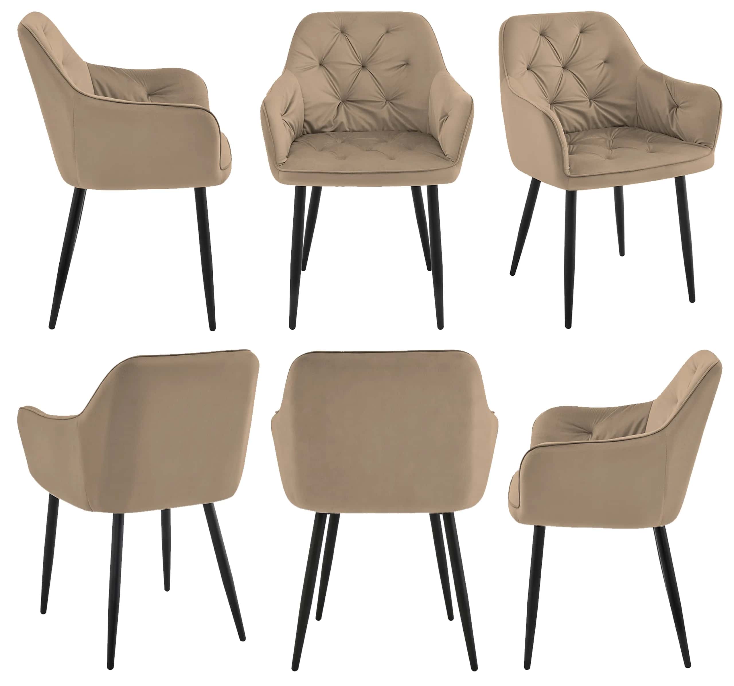 KO202 Krzesło Julia OB. 3 VEL Taupe – miniatura 2