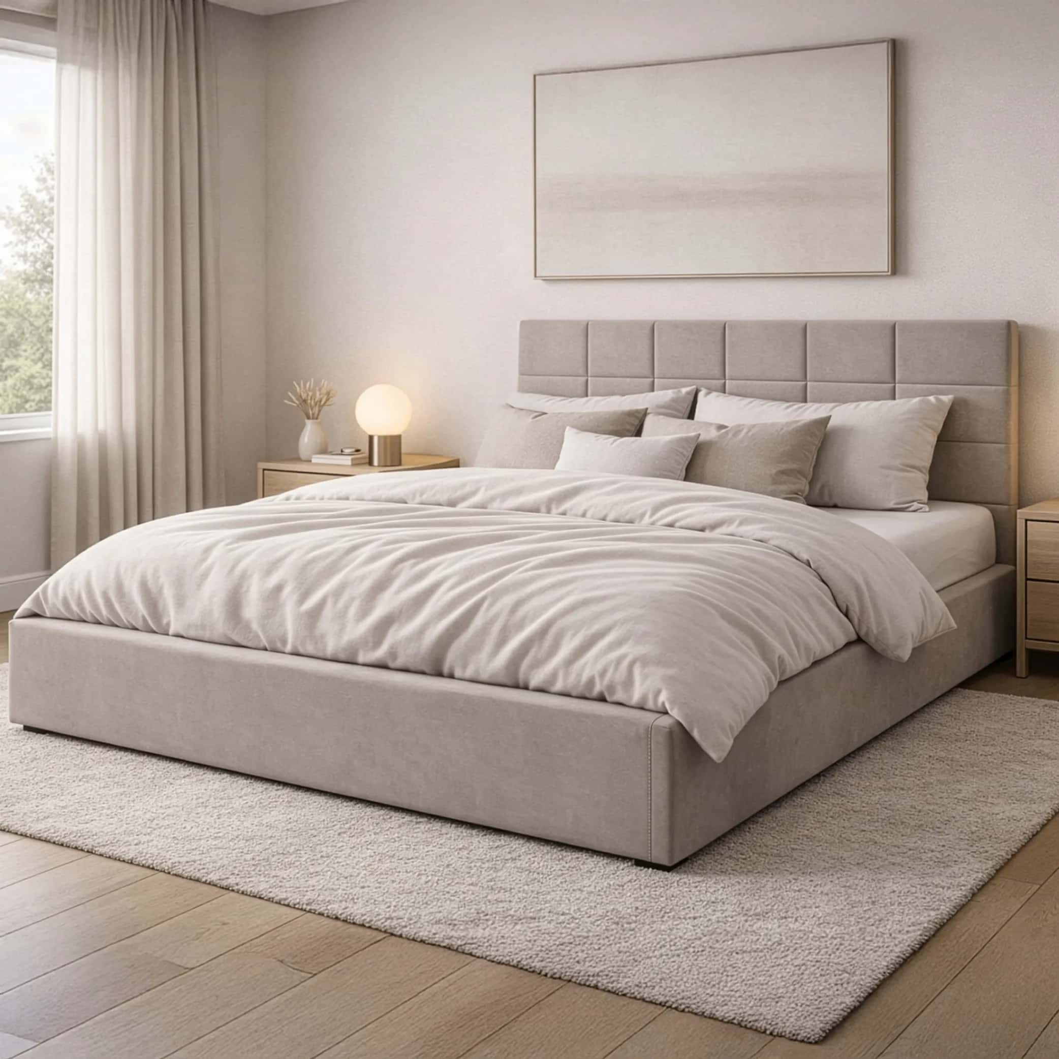 LT104 Łóżko Modulo 160x2x81 taupe – miniatura 1