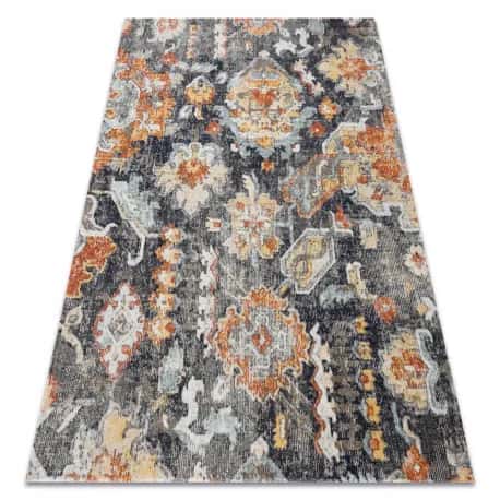 Dywan nowoczesny MUNDO E0671 orientalny vintage outdoor czarny / żółty – miniatura 1