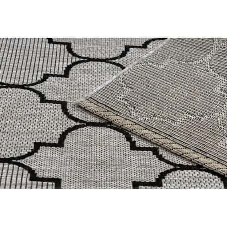 DYWAN SZNURKOWY SIZAL FLOORLUX 20607 , koniczyna marokańska, trellis srebrny / czarny – miniatura 3