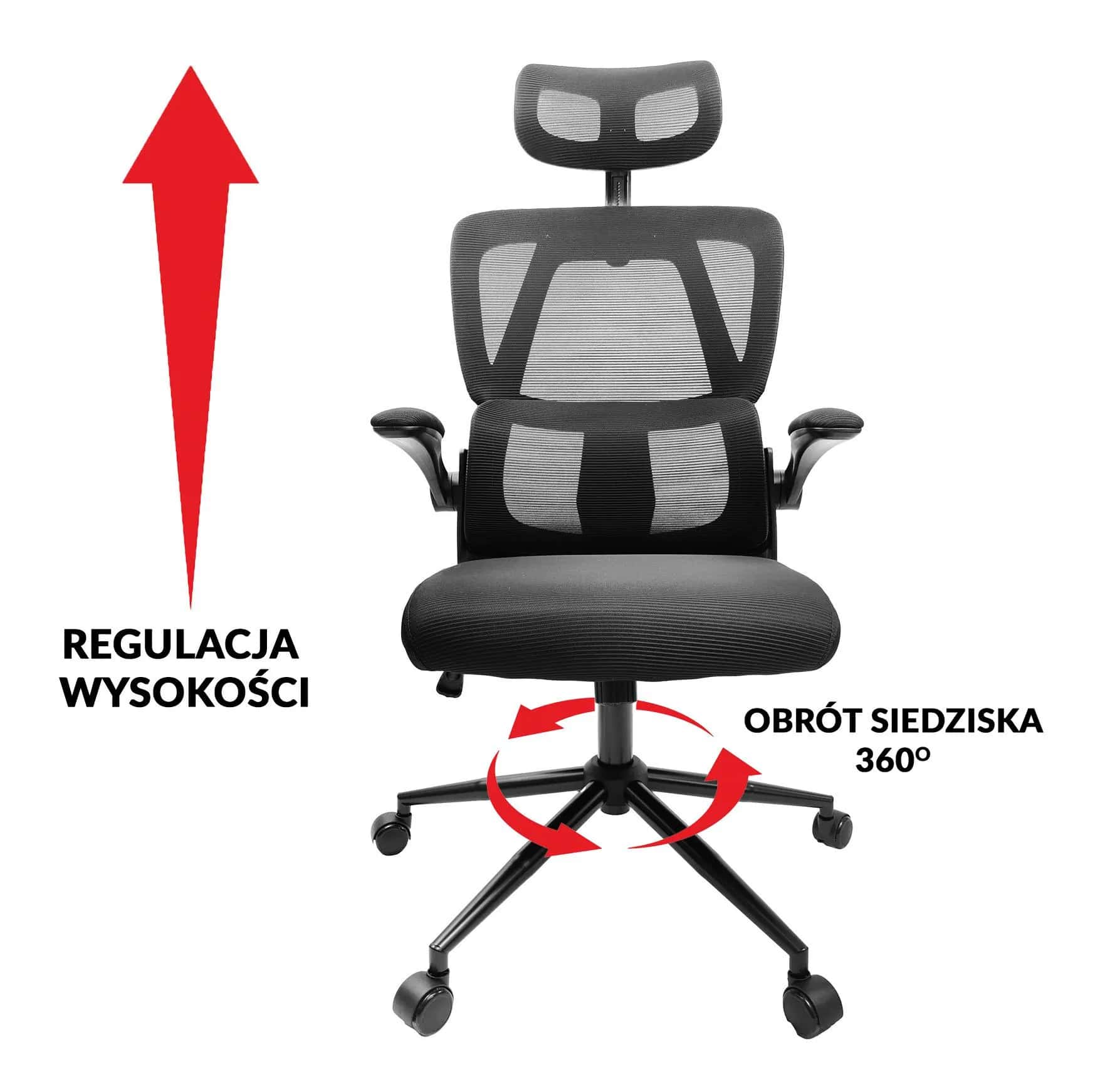 KG102 fotel biurowy CZARNY – miniatura 7