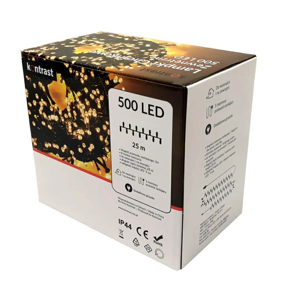 Lampki choinkowe zew. 500LED ZIMNY – miniatura 3