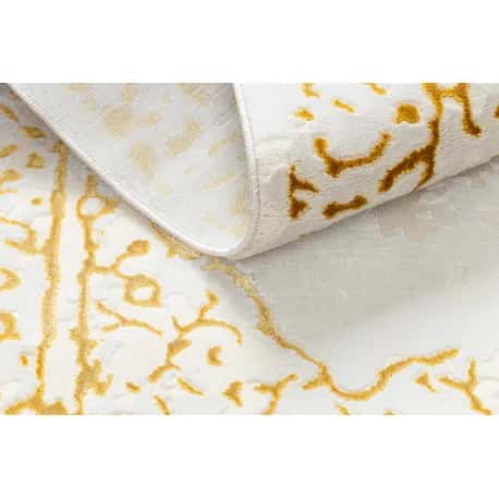 Dywan CORE 6268 Ramka, ornament Przecierany - Strukturalny, dwa poziomy runa, kość słoniowa / złoty – miniatura 4