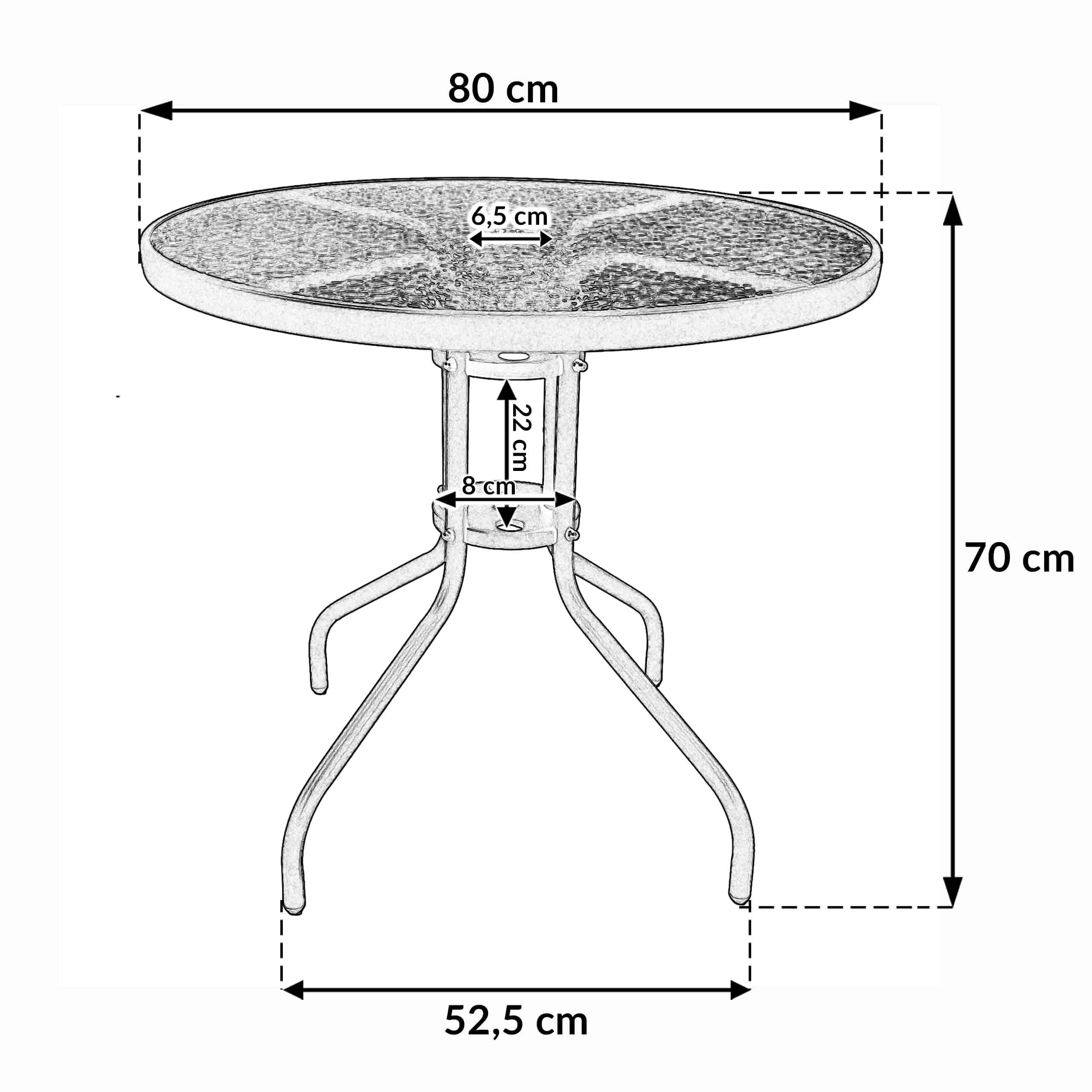 Zestaw mebli ogrodowych z parasolem CHILE 4os. czarny – miniatura 3