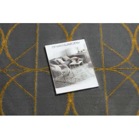 Dywan EMERALD ekskluzywny 1010 glamour, stylowy koła szary / złoty – miniatura 3