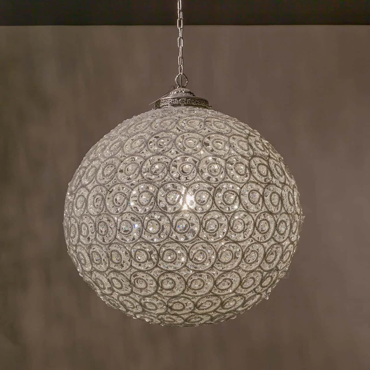 Lampa kula SAILOR metal/szkło/kryształ_ALURO – miniatura 1