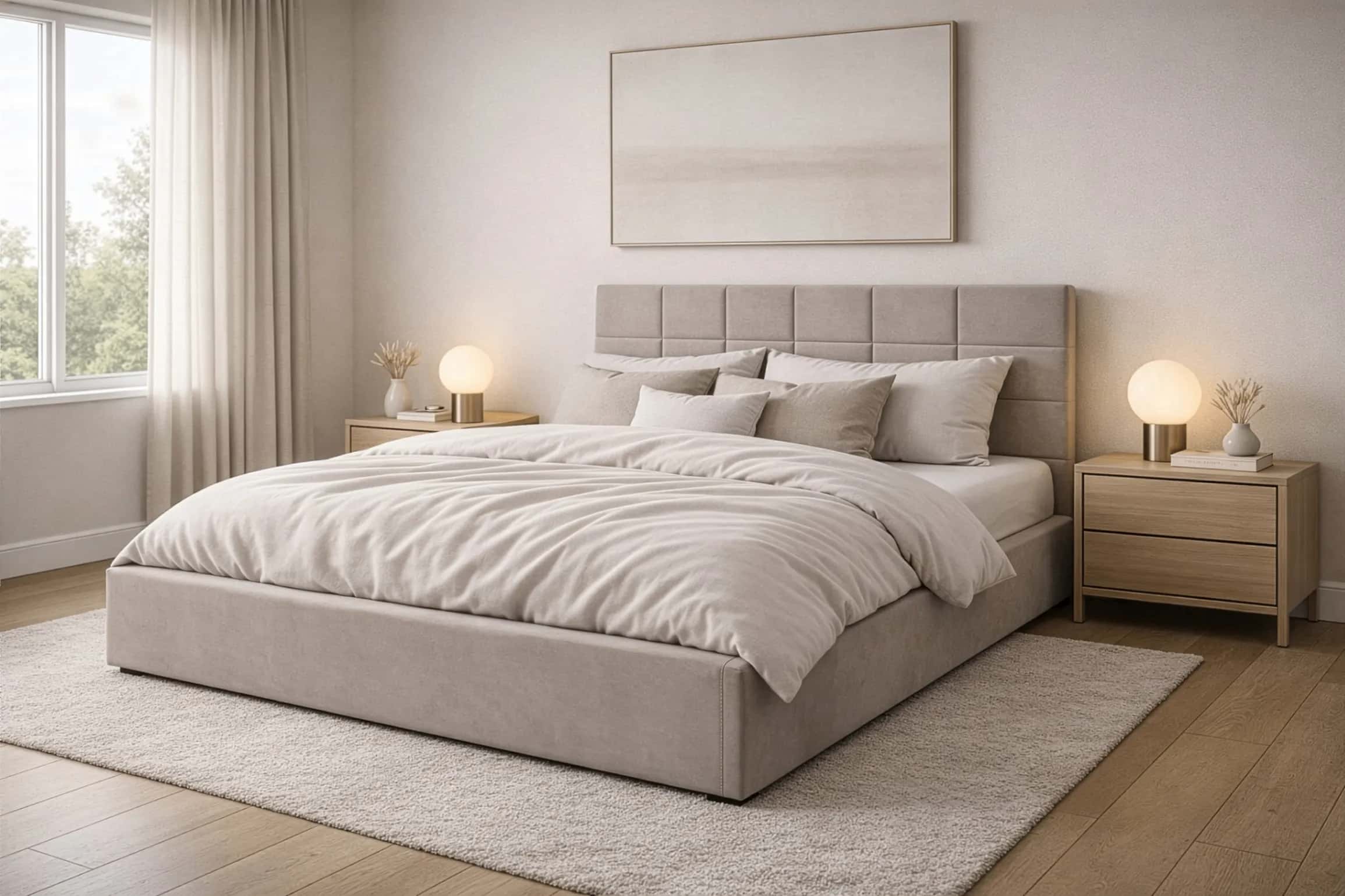 LT104 Łóżko Modulo 160x2x81 taupe – miniatura 3