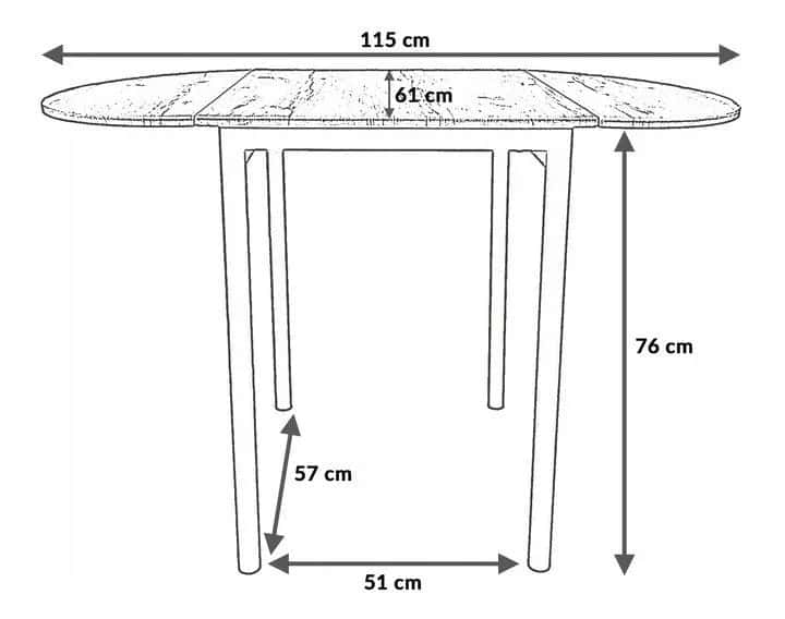 Zestaw stół krzesło XENIA 115(55)x76×60; – miniatura 11