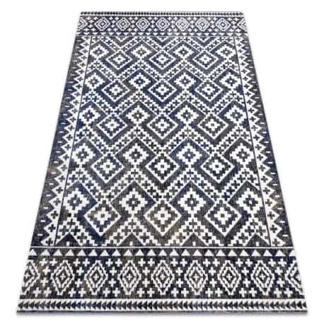 Dywan nowoczesny MUNDO E0561 romby, zygzak 3D outdoor niebieski / beż – miniatura 1