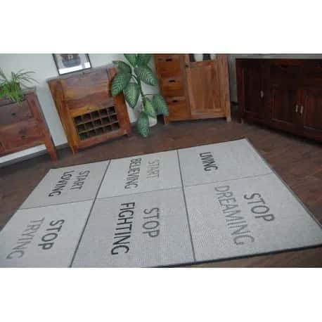 DYWAN SZNURKOWY SIZAL FLOORLUX 20275 YOLO srebrny / czarny – miniatura 3