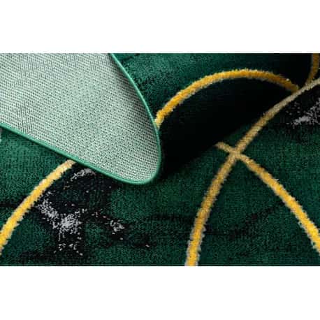 Dywan EMERALD ekskluzywny 1016 glamour, stylowy art deco, marmur butelkowa zieleń / złoty – miniatura 4