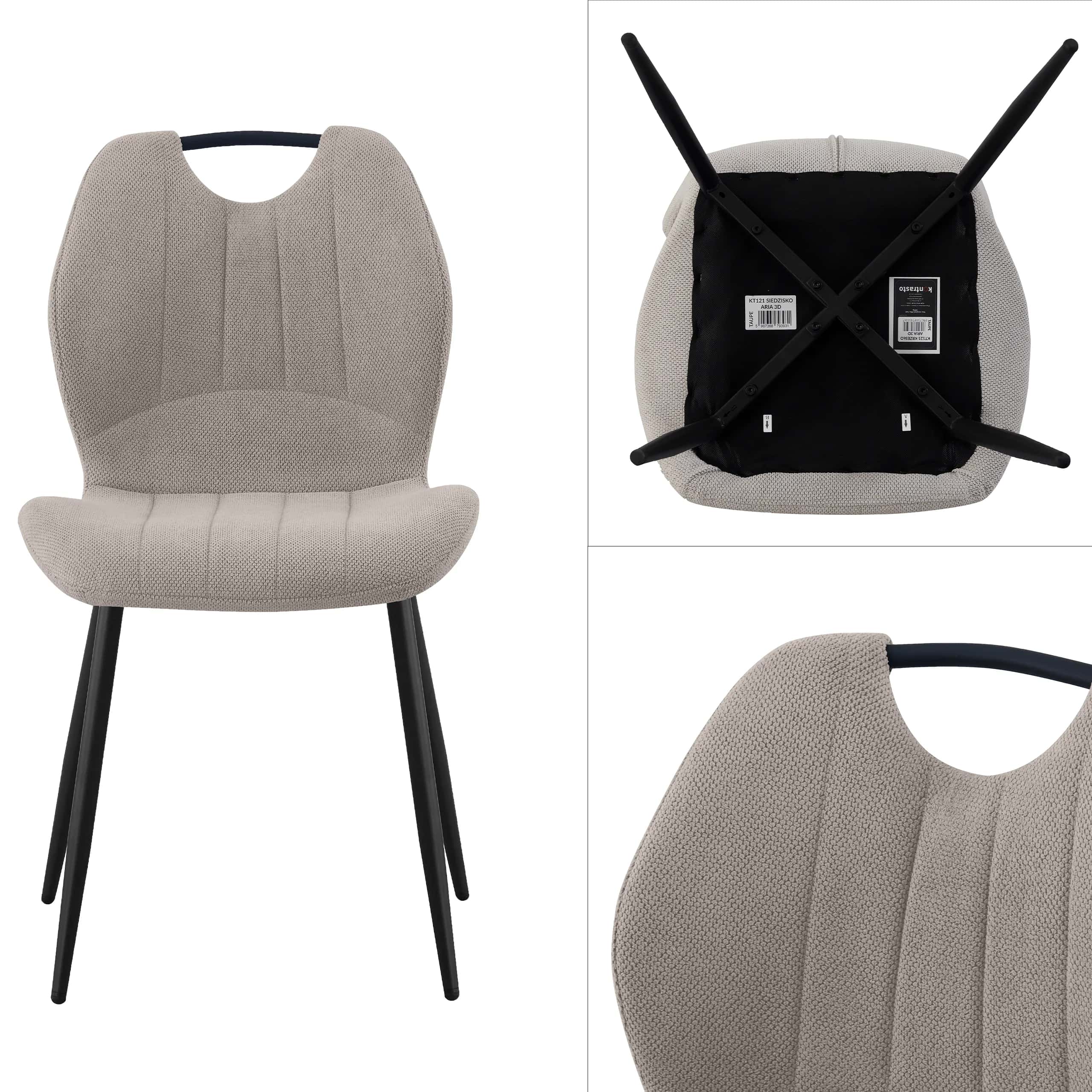 KT121 Krzesło Aria 3D Taupe – miniatura 5