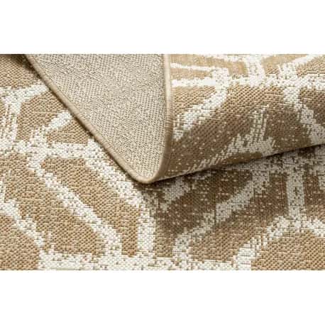 Dywan sizal FLAT 48957265 Geometryczny ROMBY naturalny beż sznurkowy – miniatura 4
