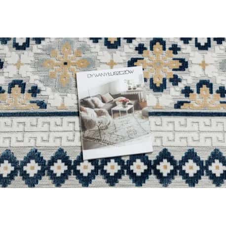 Dywan Strukturalny BOTANIC 65252 Boho płasko tkany, na balkon, taras – miniatura 2
