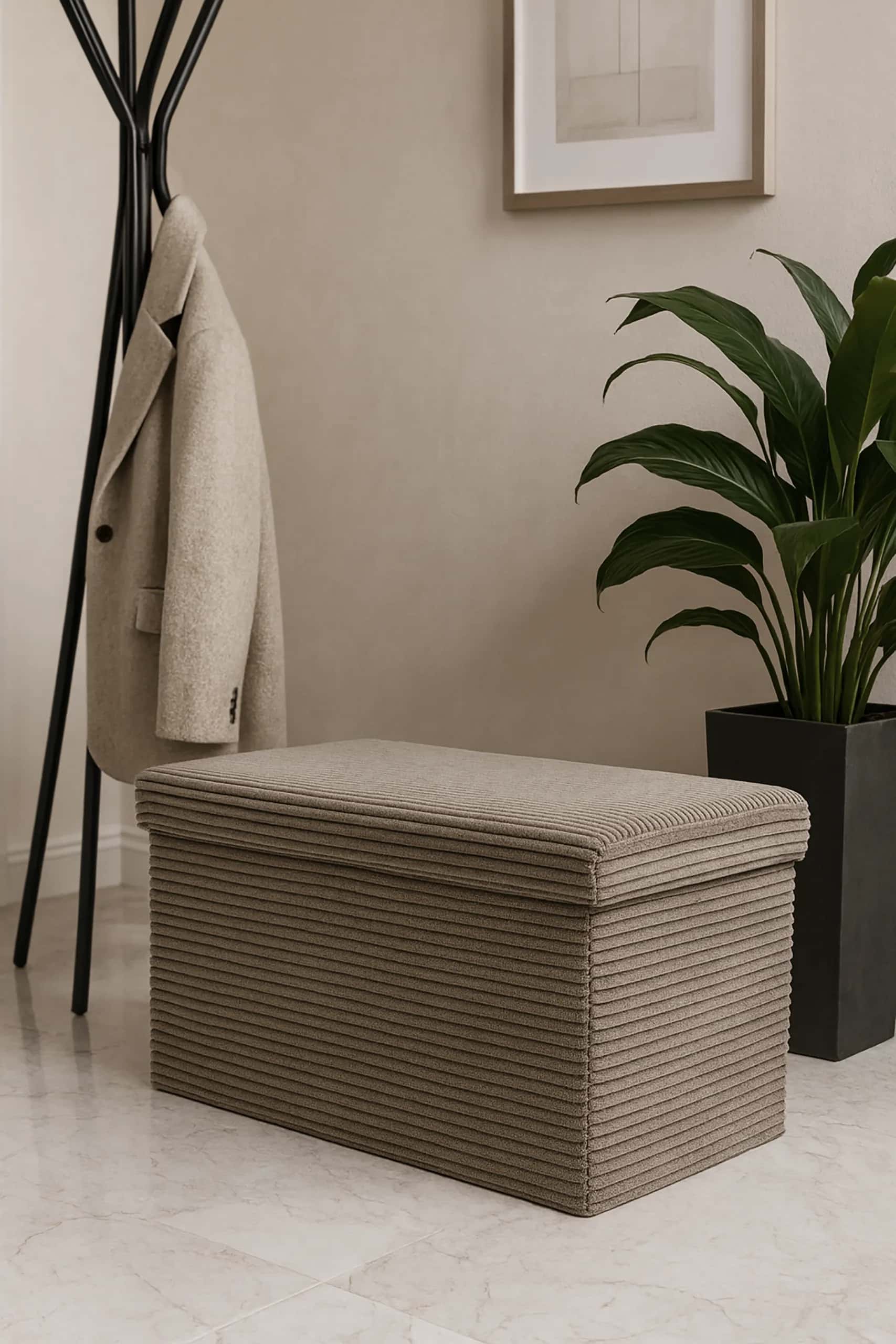 Pufa LAMPAS DUO 60x30x30cm Brąz – miniatura 4