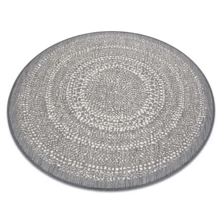 Dywan koło SZNURKOWY SIZAL FLAT 48834637 Kropki, – miniatura 1