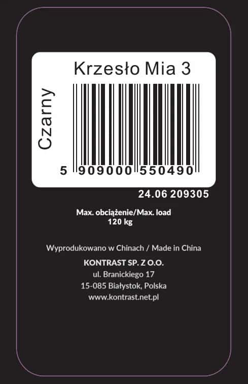 Krzesło INES 3 czarny – miniatura 13