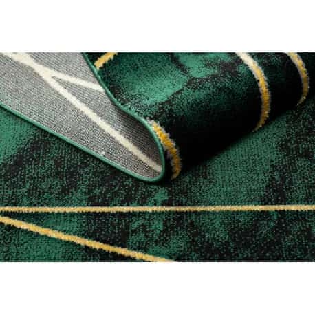 Dywan EMERALD ekskluzywny 1022 glamour, stylowy geometryczny, marmur butelkowa zieleń / złoty – miniatura 4