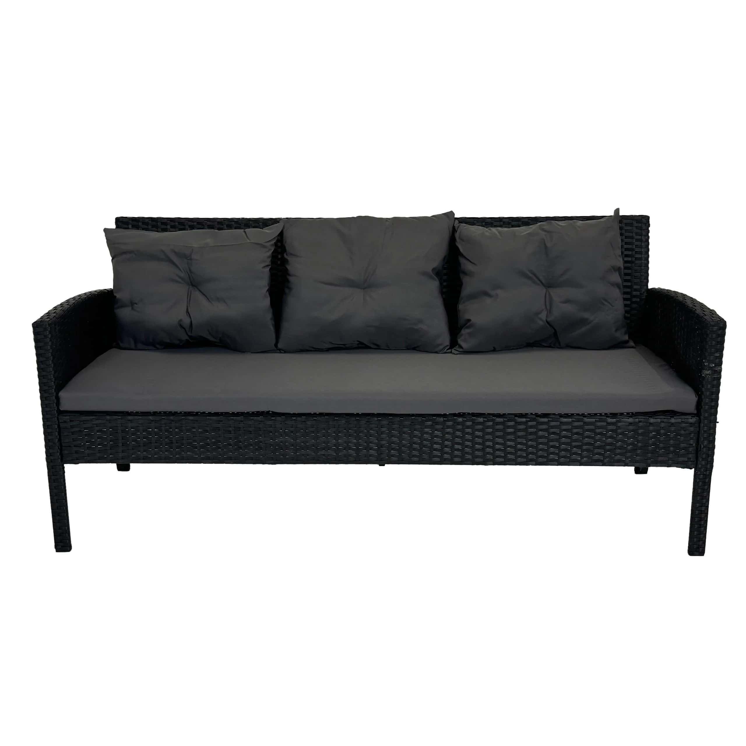 Zestaw mebli ogrodowych Capri PRO 6cz. CZARNY 7os. – miniatura 8