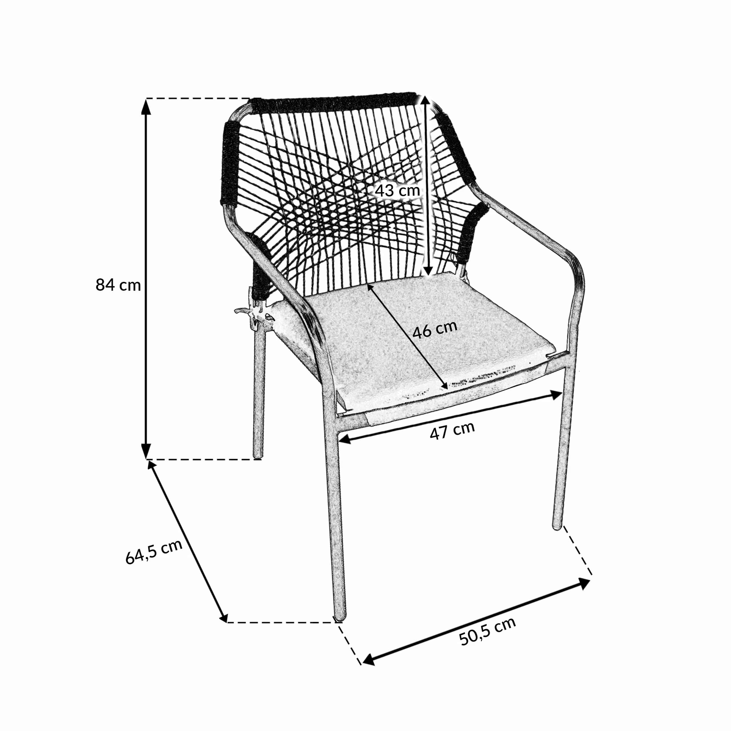 Zestaw mebli ogrodowy SOHO 2os. czarny – miniatura 2