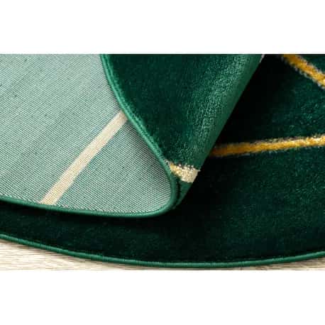 Dywan EMERALD ekskluzywny 1013 koło - glamour, stylowy geometryczny butelkowa zieleń / złoty – miniatura 5