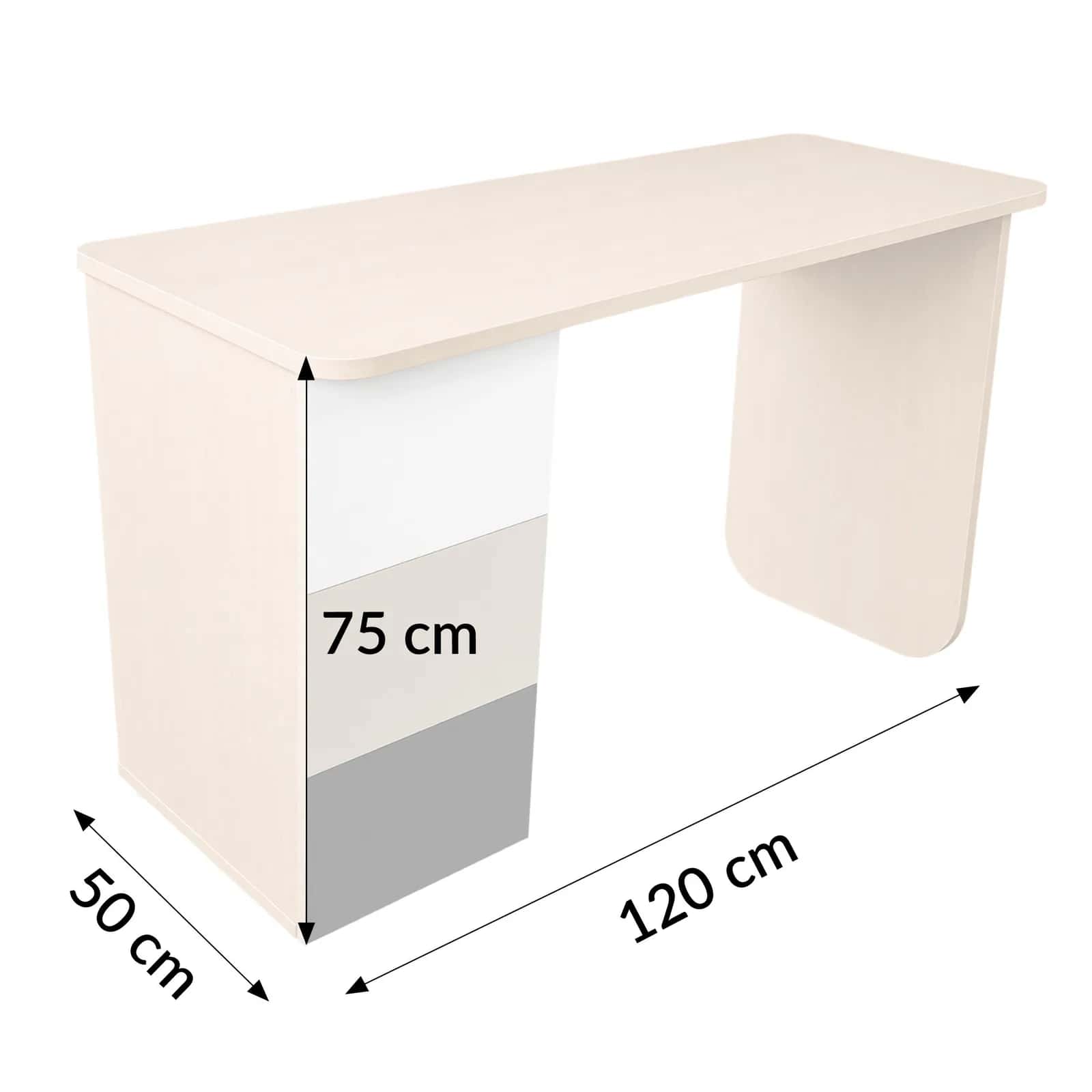BB100 Biurko120x50 jesion/beż – miniatura 2