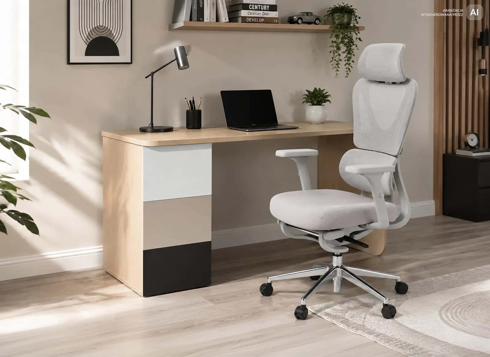BB100 Biurko120x50 jesion/beż – miniatura 7