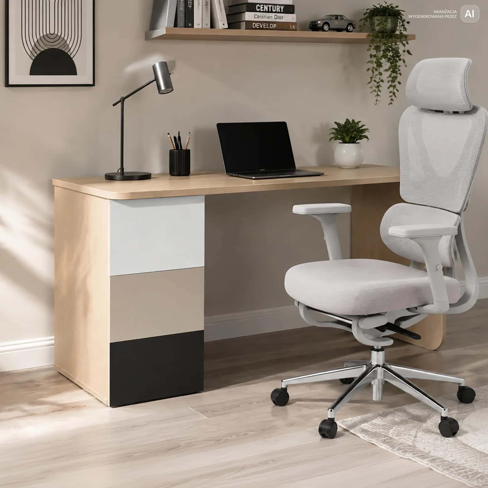 BB100 Biurko120x50 jesion/beż – miniatura 9